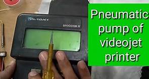 Videojet Unicorn 2 printer ink pump description with internal parts of ink pump
