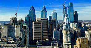 【航拍】美国宾夕法尼亚州最大城市——费城（Philadelphia）的中心商务区