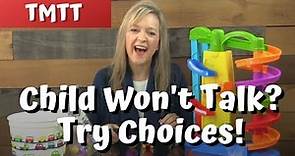 Can't Get a Child to Talk? Try Choices!... Therapy Tip of the Week 12.9.2017
