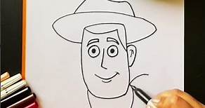 Como dibujar un vaquero | Woody de Toy Story | Para niños de 5 a 6 años | Dibujos fáciles | Títere