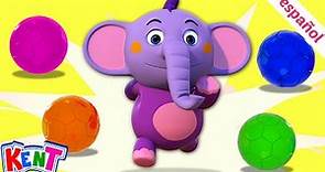 Kent el Elefante | ¡Vamos a Pintar Pelotas de Colores! - Aprendizaje Infantil
