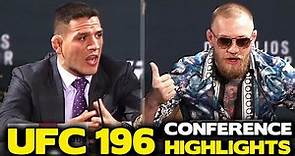 Conor McGregor's BRUTAL Verbal Assault on Rafael Dos Anjos Highlights! | UFC 196