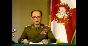 13.12.1981 r. - Wojciech Jaruzelski ogłasza wprowadzenie stanu wojennego