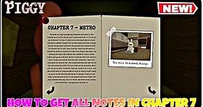 How To Find ALL PAGES in PIGGY BOOK 1 Chapter 7 - Metro!! | FULL GUIDE + TUTORIAL! - Roblox