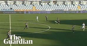 Cremonese player scores extraordinary goal from own half in Serie B
