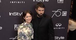 Tatiana Maslany and Tom Cullen on the red carpet in Los Angeles for the HFPA And InStyle