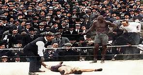 Jack Johnson vs Stanley Ketchel HD Colorized - 16.10.1909