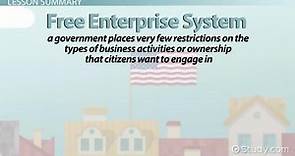 Free Enterprise System Definition, Characteristics & Examples