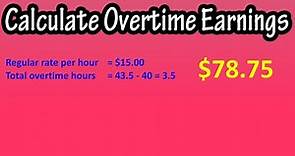 How To Calculate Overtime Earnings From Hourly Pay Rate - Formula For Calculating Overtime Pay