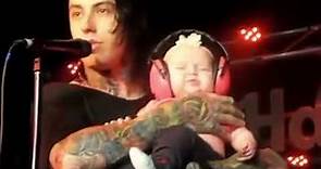 Ronnie Radke bringing his baby daughter Willow on stage (2013)