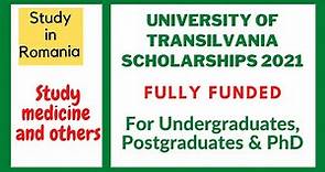 University of Transilvania Scholarships (how to apply)