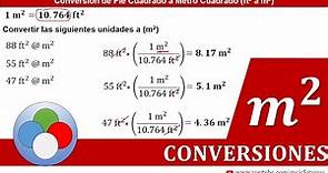 Pie cuadrado a Metro Cuadrado (ft2 a m2) - CONVERSIONES