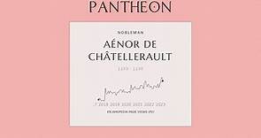 Aénor de Châtellerault Biography | Pantheon