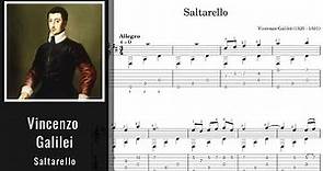 Vincenzo Galilei - Saltarello - Tab