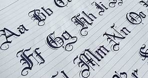 How to Gothic Calligraphy Capital and Small Letters From A to Z | Blackletters Calligraphy