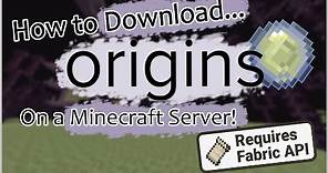 How to Download the Minecraft Origins Mod onto a Server! (Aternos)