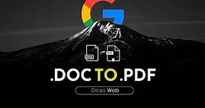 Converter DOCX para PDF com Google Docs