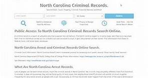 Public Access To North Carolina Criminal Records Search Online.