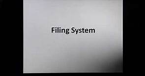 Filing System (Secretariat Manual)