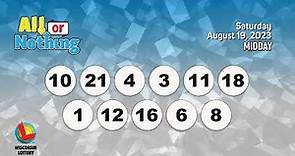 Wisconsin Lottery Midday Draw 08/19/2023