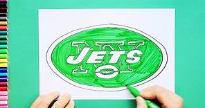How to draw the New York Jets Logo (NFL Team)