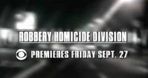 Robbery Homicide Division (2002) Bumper - CBS