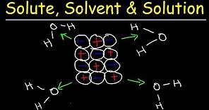 Solute, Solvent, & Solution - Solubility Chemistry