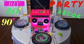 DIY 80s or 90s Party Decoration Ideas| Glow in the Dark Party Decoration Ideas