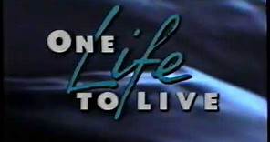 1993 One Life To Live Soap opera Opening and Closing Titles and Credits