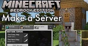 How To Make a Server in Minecraft Bedrock Edition