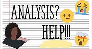 What is 'analysis' in English?