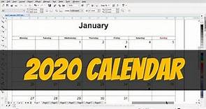 How to Create a 2020 Calendar Design With CorelDraw