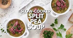 Slow Cooker Split Pea Soup with Ham