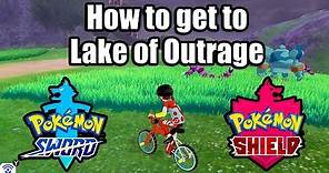 POKEMON SWORD AND SHIELD - How to get to Lake of Outrage (Home of Dreepy, Ditto, & Strong Pokemon)
