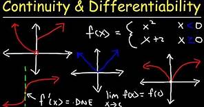 Continuity and Differentiability