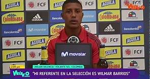 Jhojan Valencia, volante de la Selección Colombia.