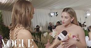 Lili Reinhart Wears Every State Flower at the Met | Met Gala 2021 With Emma Chamberlain | Vogue