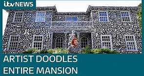 British artist Mr Doodle transforms Kent mansion with his hand-drawn sketches | ITV News