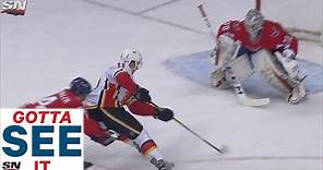 GOTTA SEE IT: Mikael Backlund Scores Potential Goal Of Season Against Capitals