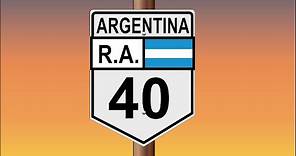 Mapa Argentina - Viaje sobre la Ruta 40, 5080 Kilometros