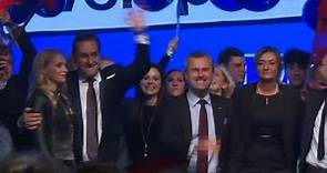Austria's nationalist Freedom Party celebrate coming in third