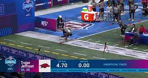 Trajan Jeffcoat runs official 4.69-second 40-yard dash at 2024 combine