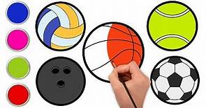 Chiki-Arte Aprende a Dibujar | Cómo dibujar pelotas de cinco deportes - Dibujos paso a paso