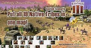 Age of Empires 3 | Sioux Leads 19 Natives Tribes Units | Custom Scenario