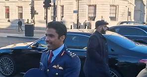 Part 3 Armed police waiting for Khalid bin Mohammad Al Attiyah minister of state for defense Qatar