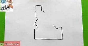 Learn How To Draw map of Idaho