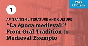 2022 Live Review 1 | AP Spanish Literature | La Época Medieval