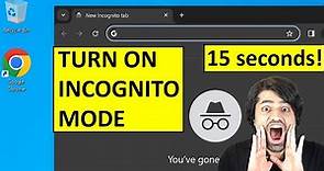 HOW TO TURN ON INCOGNITO MODE CHROME