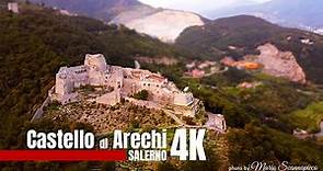 Castello Arechi Salerno Italia 4K video dinamico in fpv