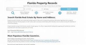 Florida Property Records (Search By Name Or Address Online)